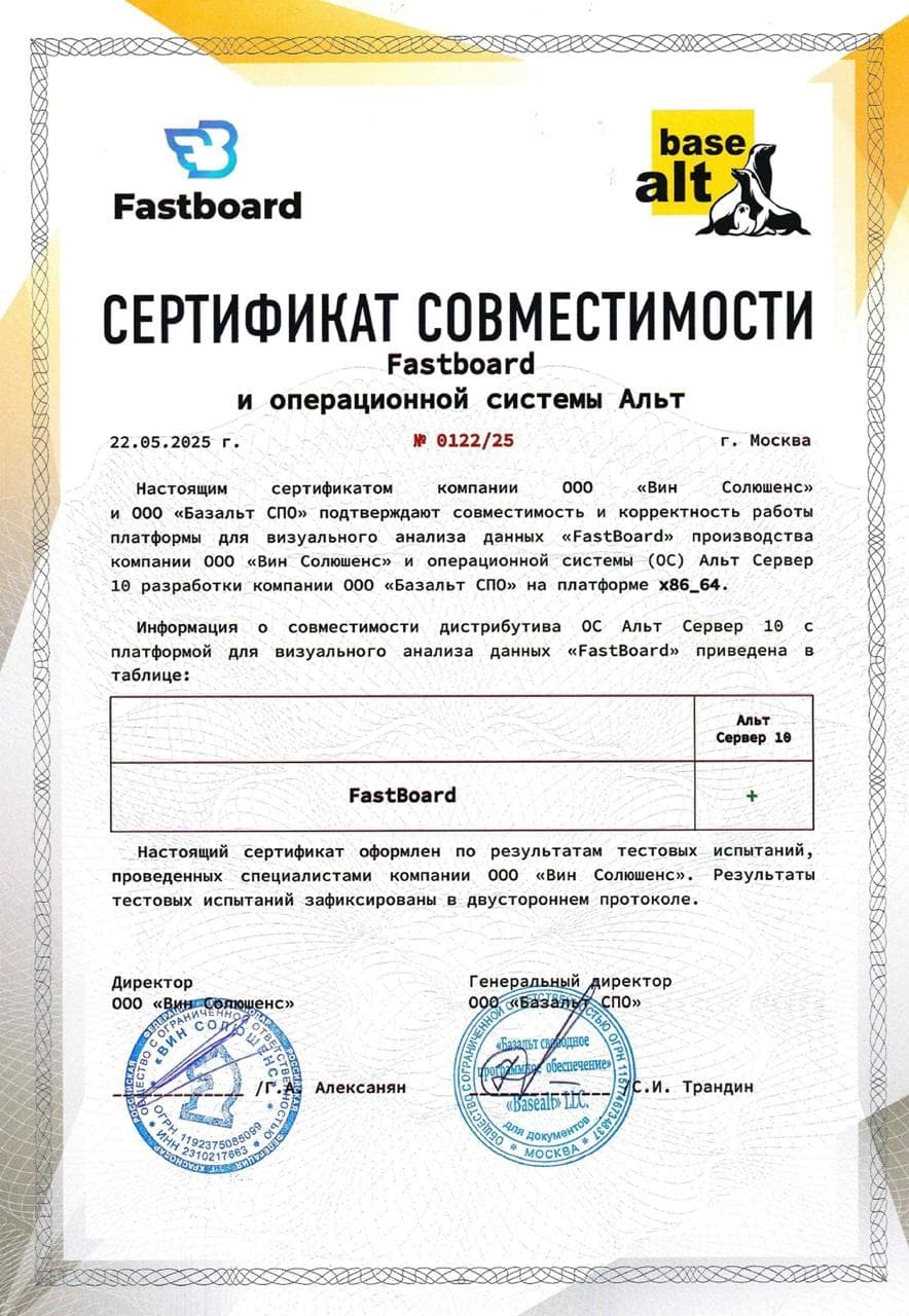 Сертификат Base Alt